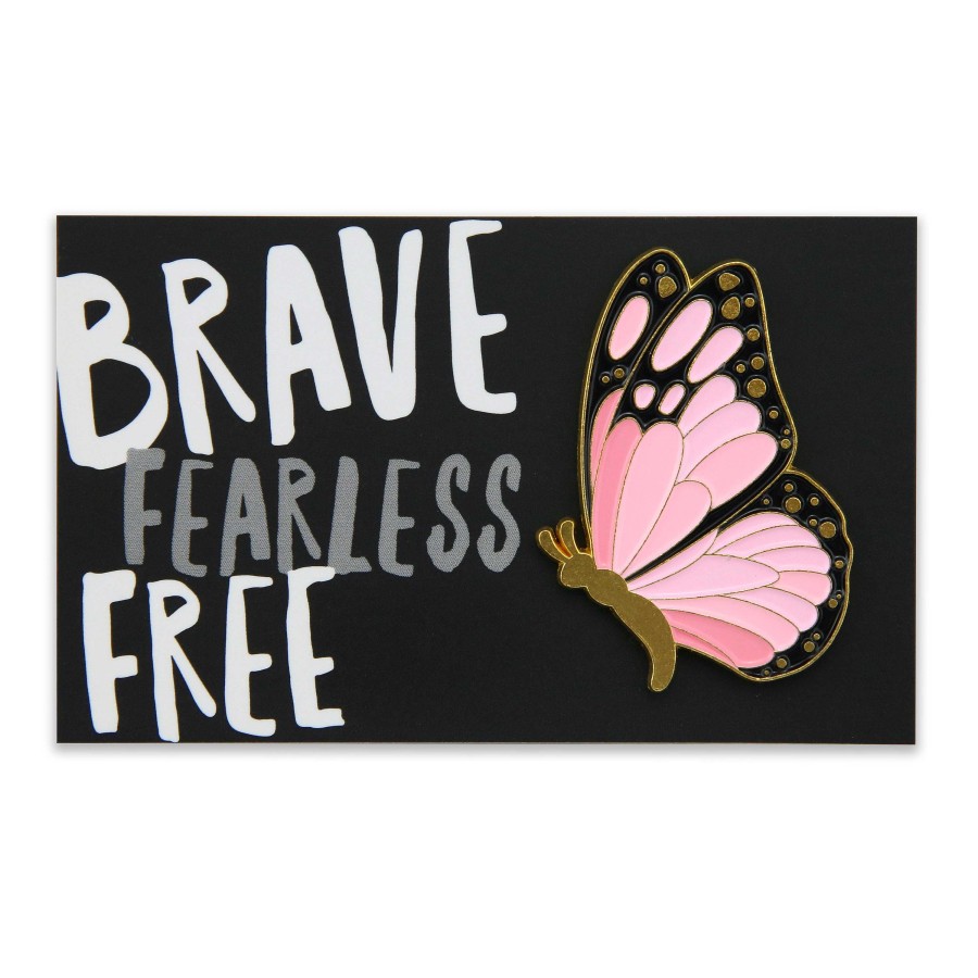 Accessories Accessories | Lovely Pins! Brave Fearless Free - Butterfly Enamel Badge Pin - (11822)