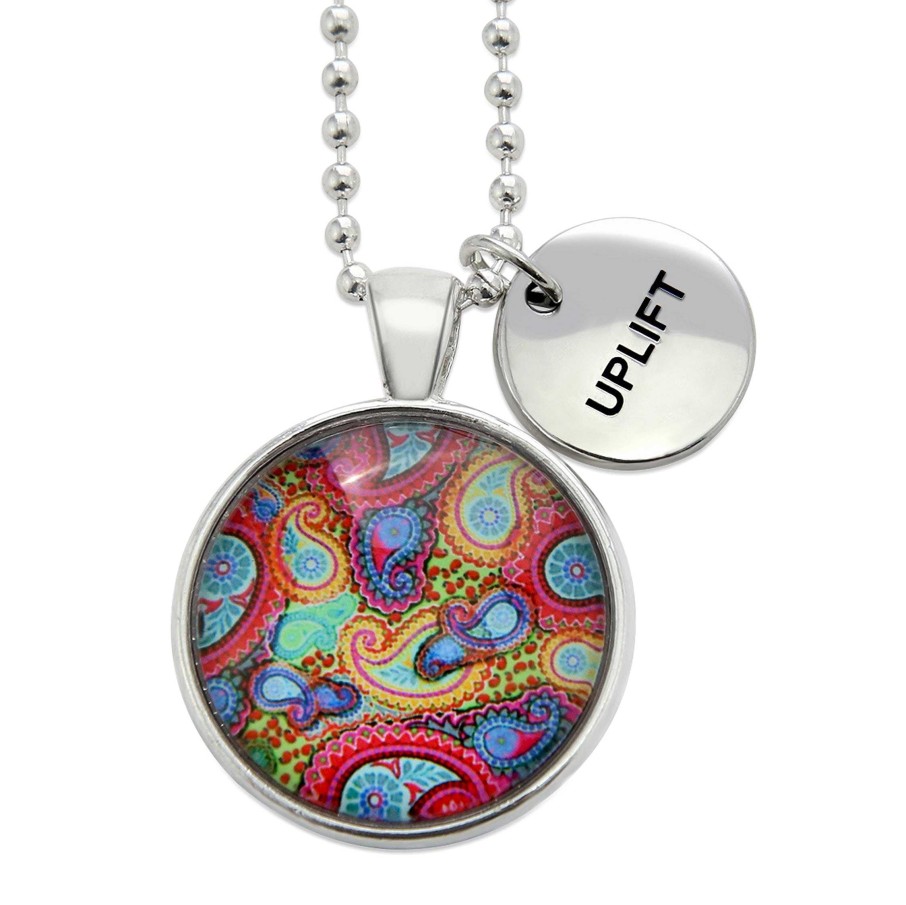 Jewellery 50% Off | Spring - 'Uplift' Bright Silver Necklace - Vivid - (10842)