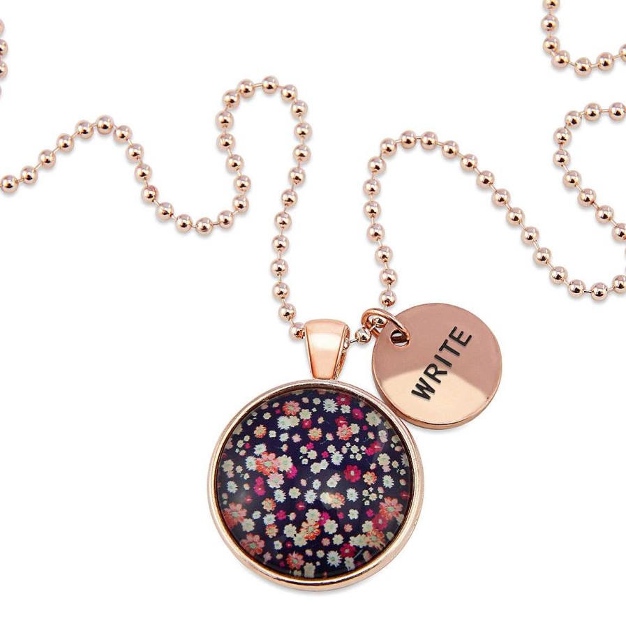 Jewellery Papa Glewy | Spring - 'Write' Rose Gold Necklace - Charlotte - (11222)