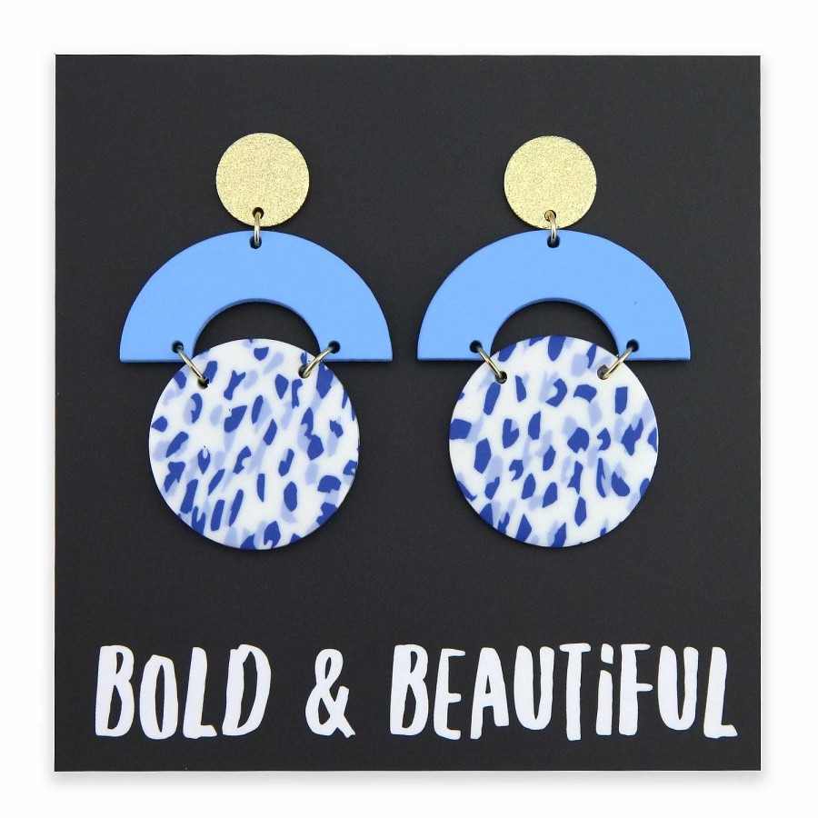 Jewellery Statement Earrings | Acrylic & Polymer Dangles - 'Bold & Beautiful' - Phoenix (11423)