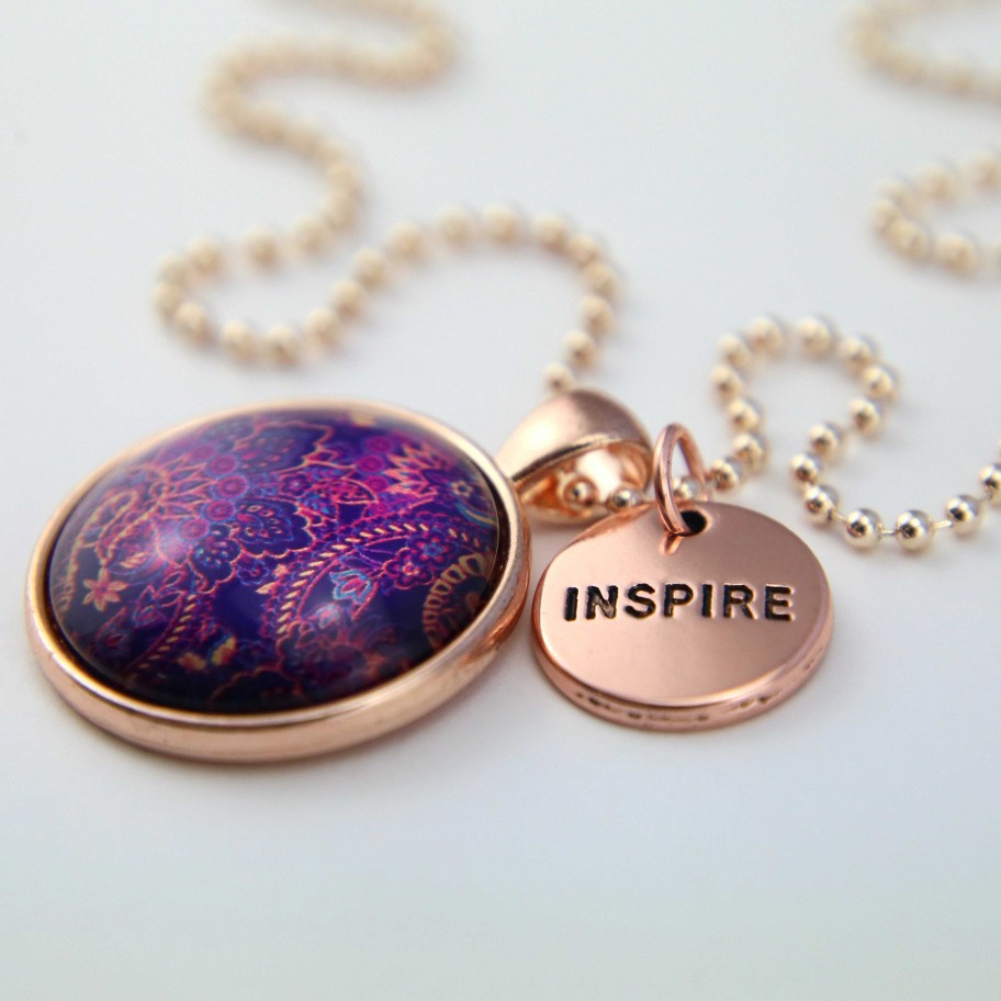 Jewellery Papa Glewy | Spring - 'Inspire' Rose Gold Necklace - Maze (11022)