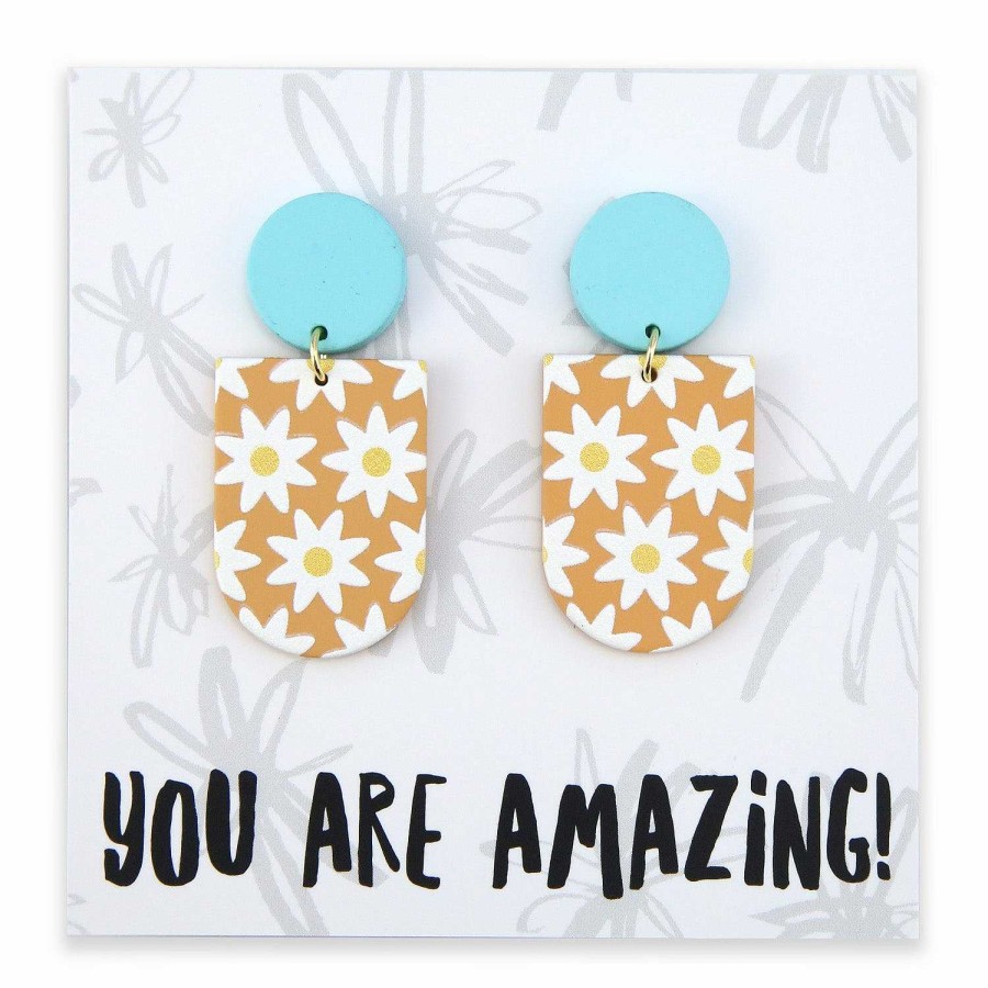 Jewellery Statement Earrings | Acrylic Dangles - You Are Amazing - Barcelona (2212-F)