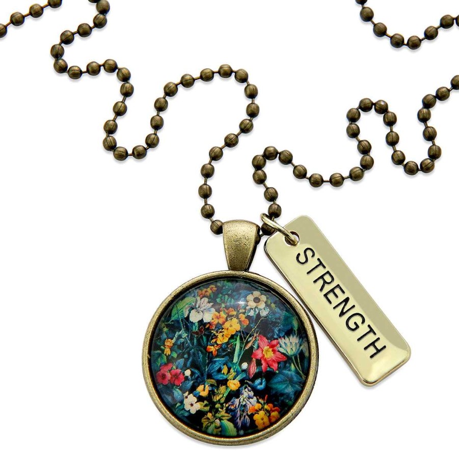 Jewellery Papa Glewy | Spring - 'Strength' Vintage Gold Necklace - Night Garden (10943)