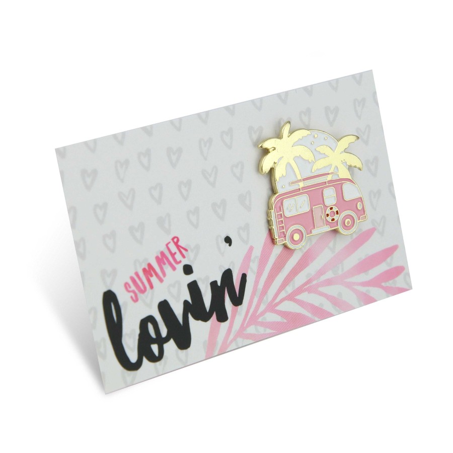 Accessories Accessories | Lovely Pins! Summer Lovin - Pink Camper Enamel Badge Pin - (10434)