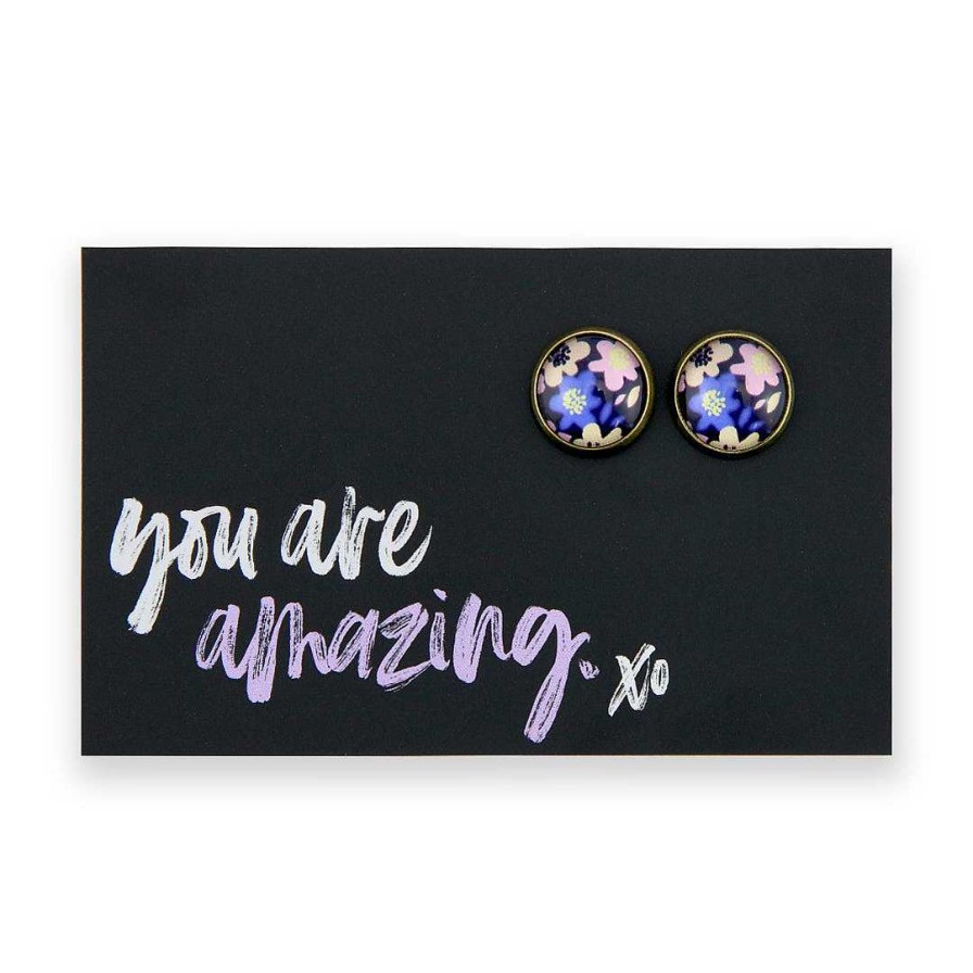 Jewellery Deluxe Stud Earrings | Spring - You Are Amazing - Vintage Gold 12Mm Circle Studs - Matilda (12223 )