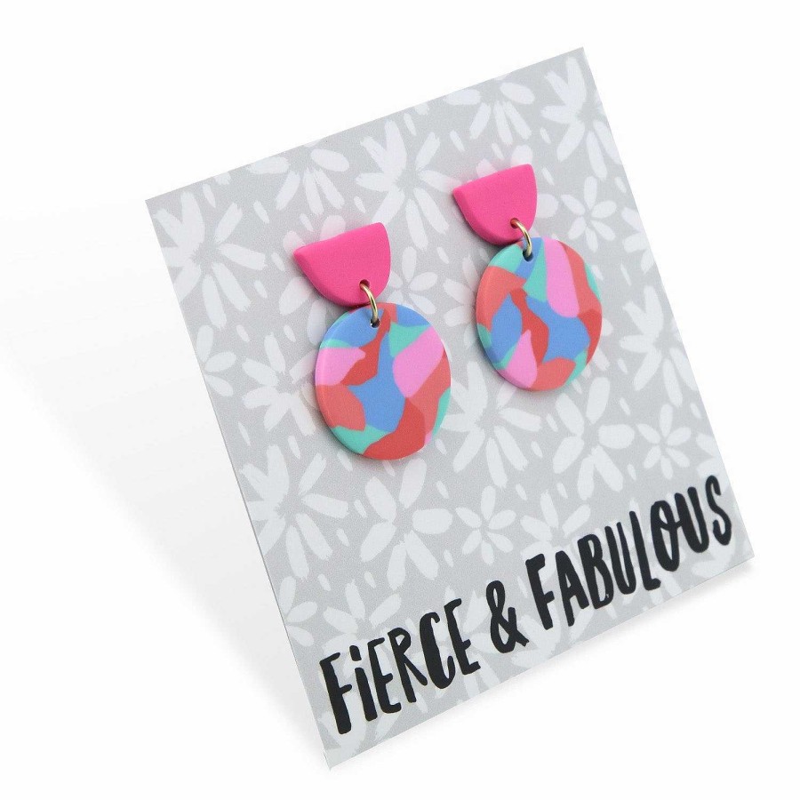 Jewellery Statement Earrings | Acrylic Dangles - 'Fierce & Fabulous' - Rio (11332)