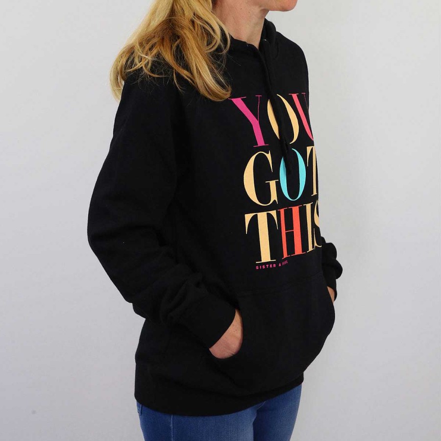 Apparel Hoodies | You Got This Hoodie - Black With Colourful Print