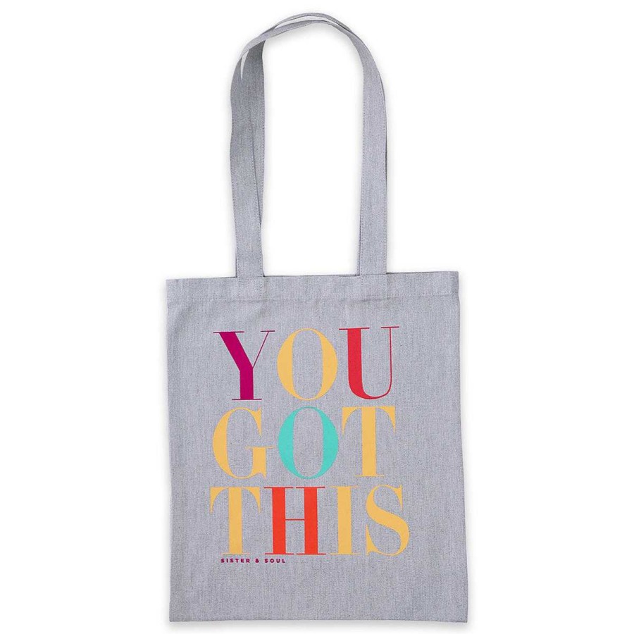 Accessories Tees Tanks & Totes | You Got This - Canvas Tote Bag - Grey