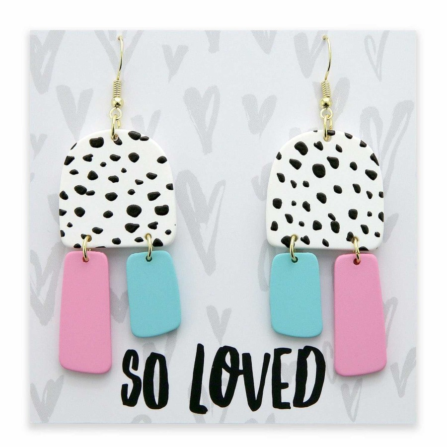 Jewellery Statement Earrings | Acrylic Dangles - 'So Loved' - Houston (12622)